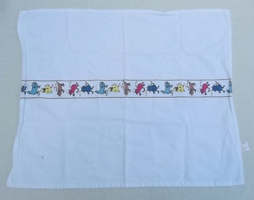 Cat Kitty Dish Tea Towels Kitchen Lot of 2 Pair Colorful Cotton - Picture 2 of 12