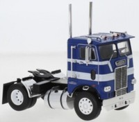Freightliner Coe Zugmaschine 1976 Blau Weiß, Ixo Modell 1:43 Mit Vitrine