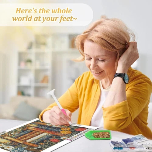 Books Diamond Art Painting Kits for Adults Beginners 5D DIY Gem Art Kits for Hom - Picture 5 of 6