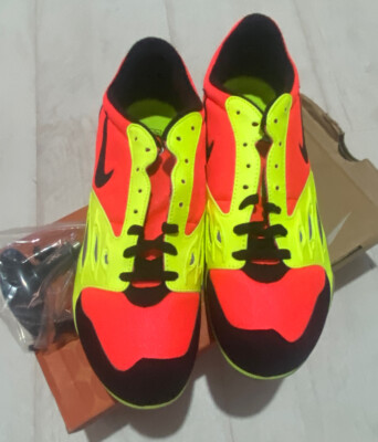 Nike Zoom Rival S Infrarot/Neongelb Silber Spike Tool Herren Gr. UK 13 Neu mit Karton