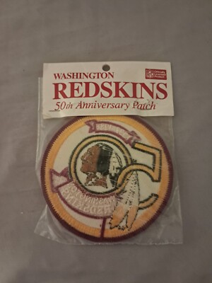 50TH ANNIVSARY WASHINGTON REDSKINS PATCH 1937-1986, NEW