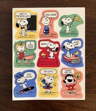 Vintage Hallmark Peanuts Gang One Full Sticker Sheet