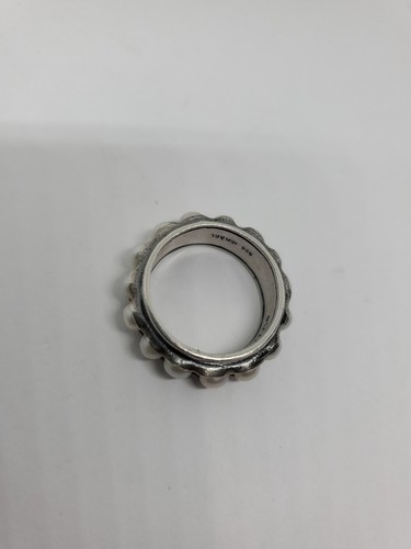 Anello Silpada Designs argento sterling perle nidificate fascia lunetta capesante misura 7,75 - Foto 10 di 11