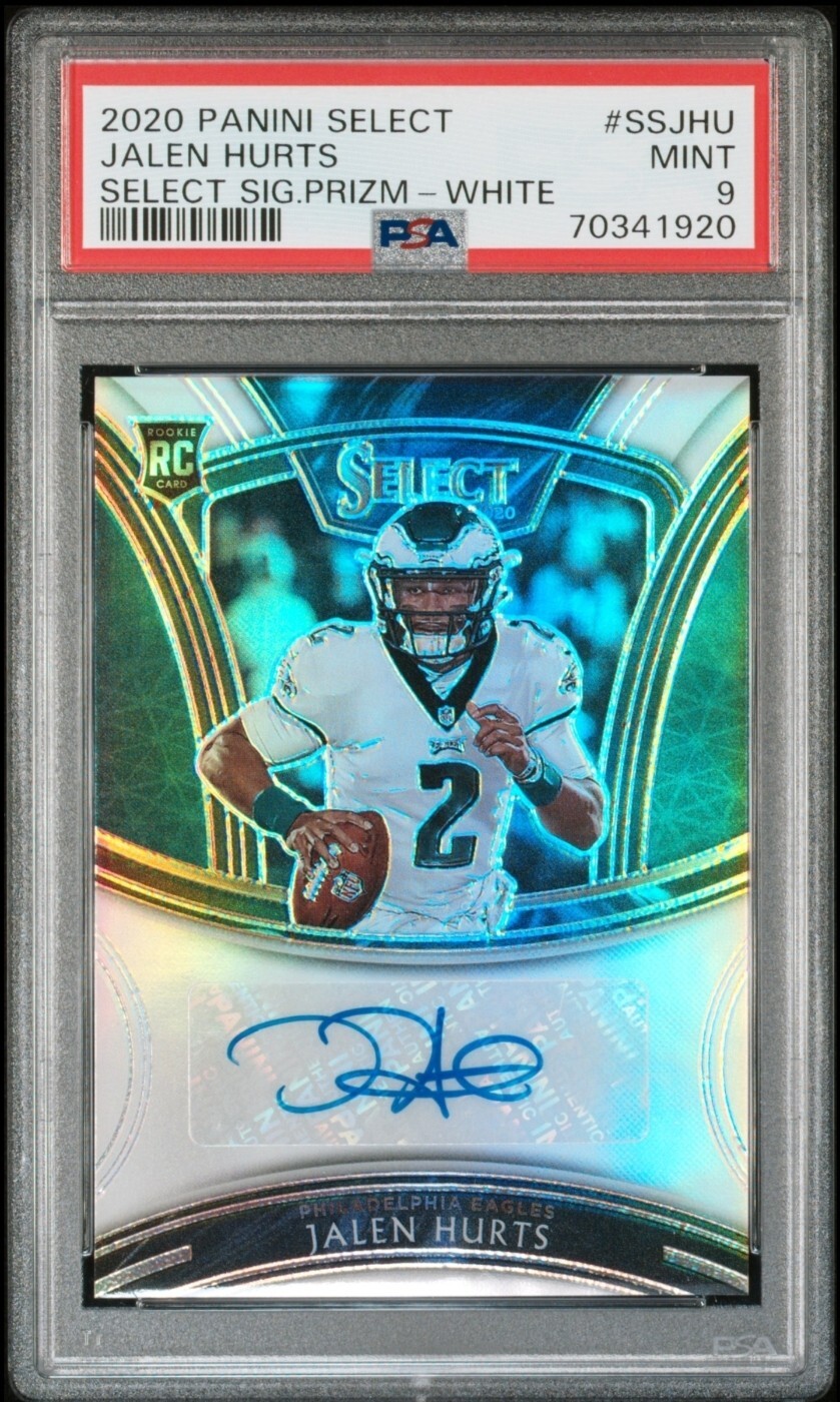 Jalen Hurts Panini Select Select Signatures Prizm #SSJHU White