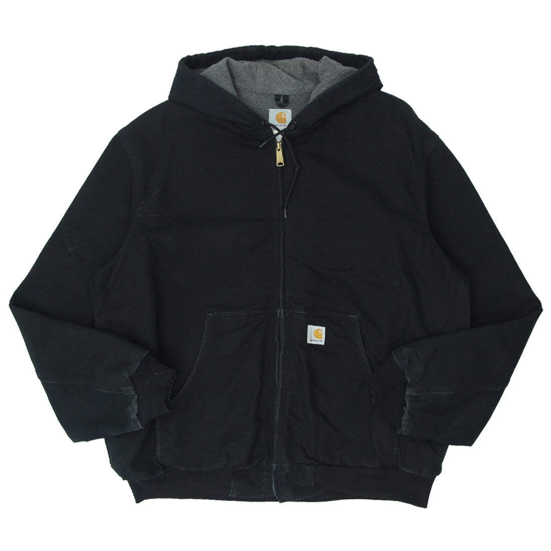 Vintage Carhartt J158 BLK Hooded Work Jacket Size XL | eBay