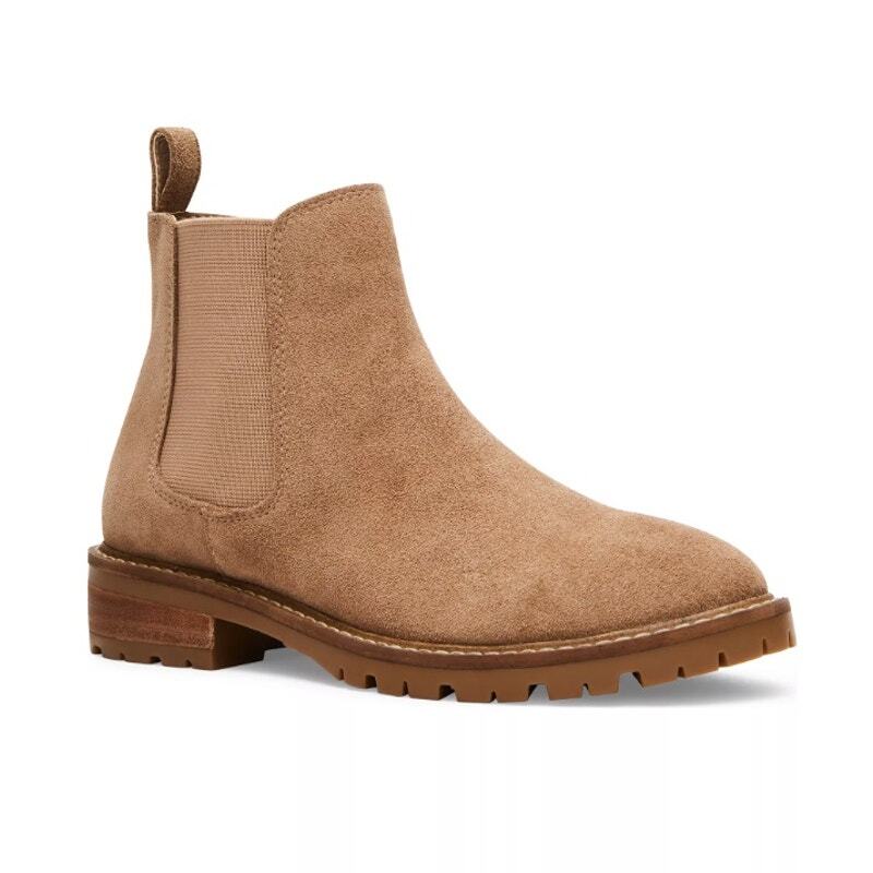 Steve Madden Women’s Oatmeal Suede Leopold Chelsea Ankle Boots Size 6