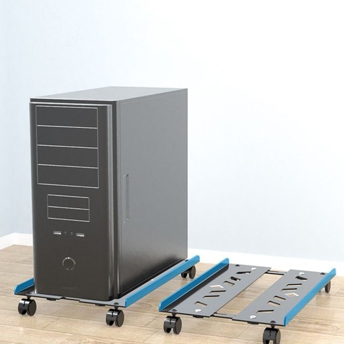 Adjustable Mobile CPU Stand Telescopic Steel PC Tower Stand Fits Most PC - Photo 8/12