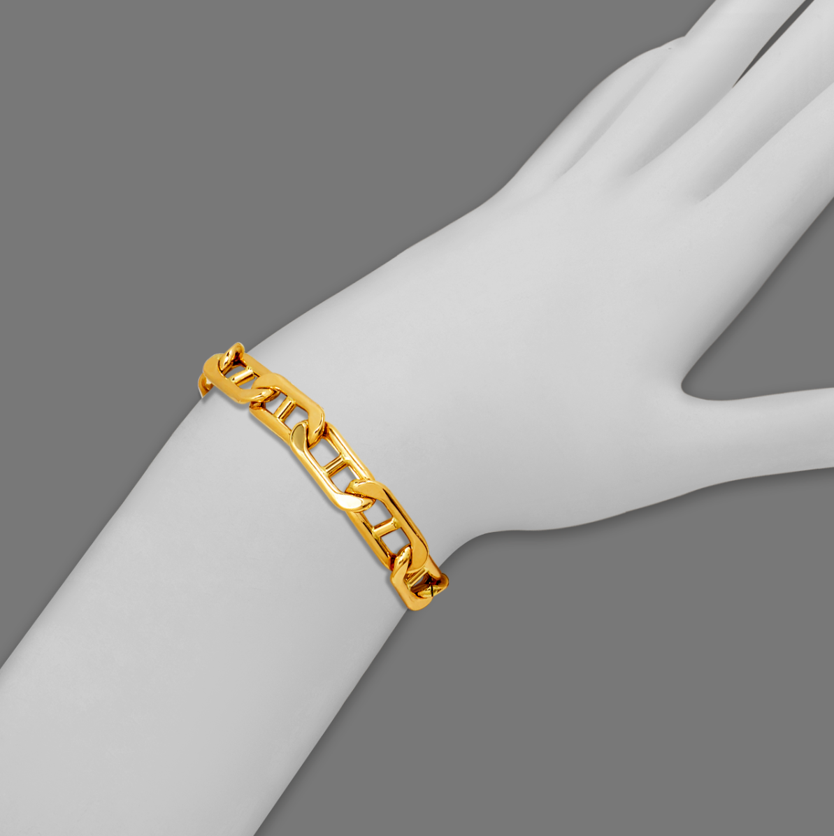 PopularJwelly gucci link ブレスレット14K 14K Yellow Solid Gold Gucci Link Bracelet 12.5 Grams 8 3/4