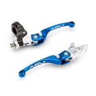 ASV F4 Quad ATV Lever Set Blue Long Yamaha Raptor 700 / R 2007-2024