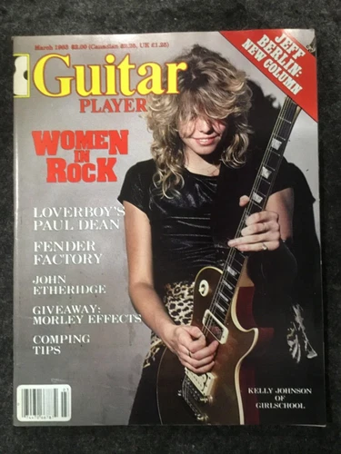 GUITAR PLAYER MAGAZINE MAR 83 Women In Rock  Fender Factory Loverboy's Paul Dean