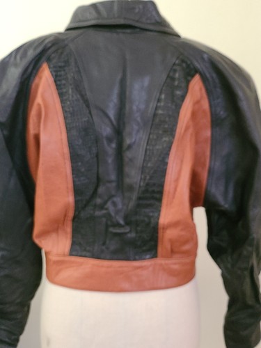 Vintage De Stumberg Black/Brown Leather JACKET MADE IN AUSTRALIA Size M - Picture 5 of 13