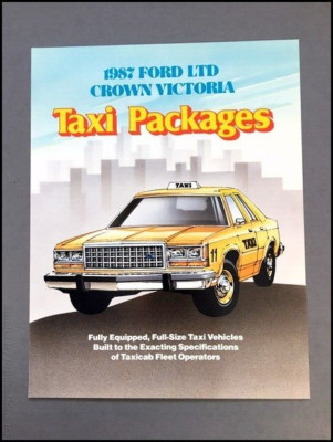 1987 Ford LTD Crown Victoria Taxi Cab Original 1-page Car Sales