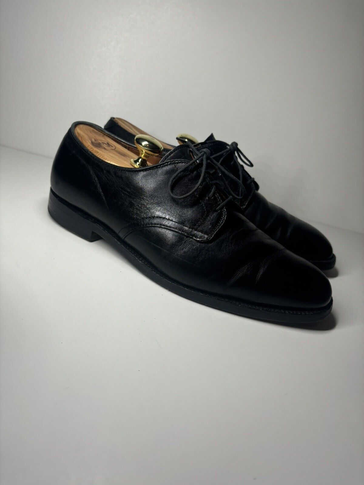 Alden 2817 Black Calfskin Nassau Plain Toe Blucher