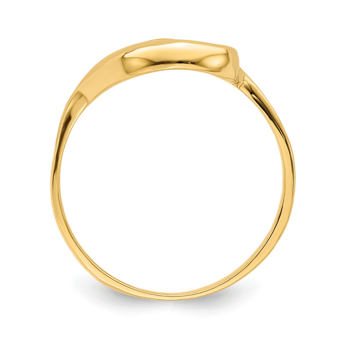Lex & Lu 14k Yellow Gold Tilted Heart Ring Size 6 | eBay