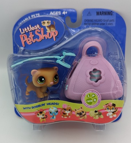 Littlest Pet Shop bobblin' head, Squeaky Clean 209 Ferret with pet carrier