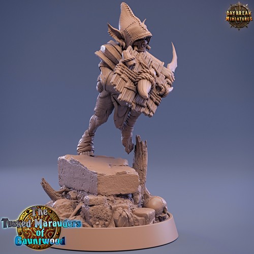 Goblin Mino Slash, D&D Wargames Fantasy Warrior Goblin Fighter Miniature - Picture 2 of 3