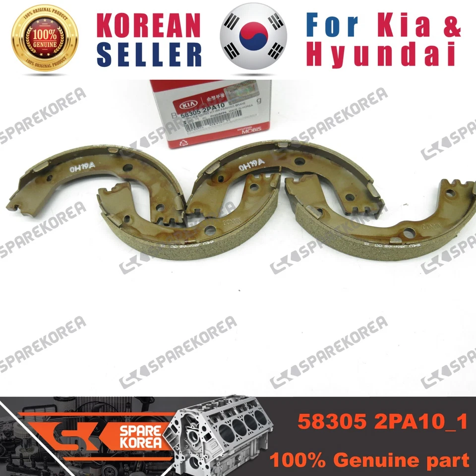KIT ZAPATA Y FORRO 583052PA10 GENUINO/OEM-RR PKNG FRENO para Hyundai Nuevo Santa Fe Foto 2 de 2