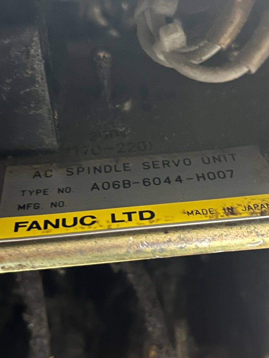 FANUC AC SPINDLE SERVO UNIT A06B-6044-H007 With A20B-0009-053