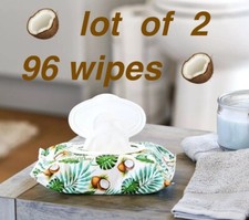    Coconut Scented Flushable Wipes, 2 Flip-Top Packs - 96 wipes