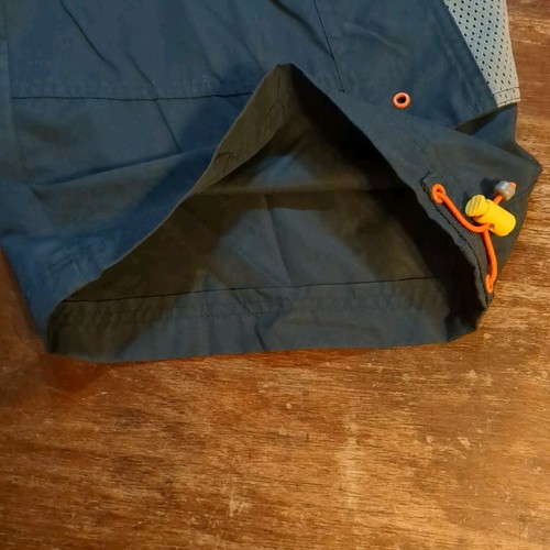 OTB Cargo Shorts Boys Sz 18 XL Blue Orange Drawstring Elastic Beach Surf Casual - Picture 4 of 16