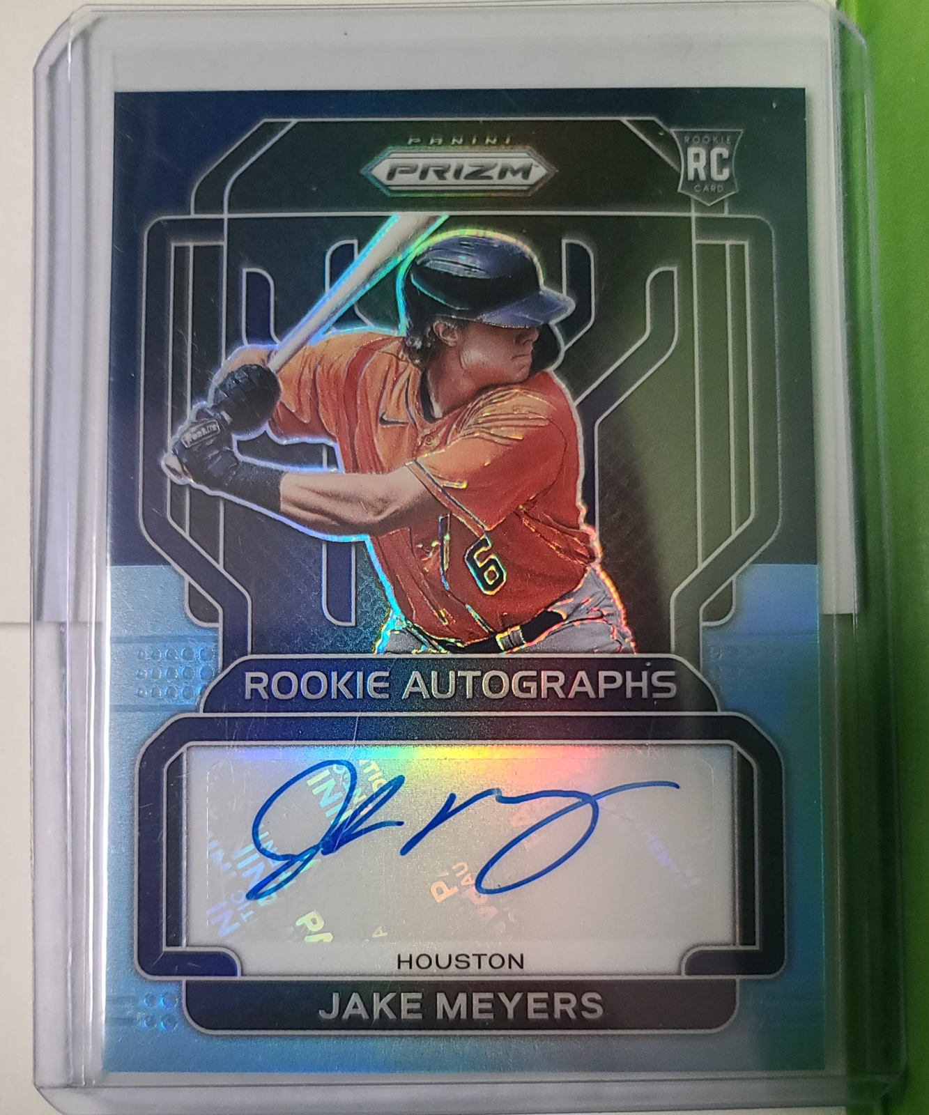 2022 Panini Prizm #RA-ME Jake Meyers Rookie Autographs Blue Prizm