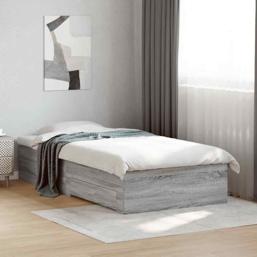 Estructura de Cama con Cajones Somier Mueble Dormitorio Madera Ingeniería vidaXL
