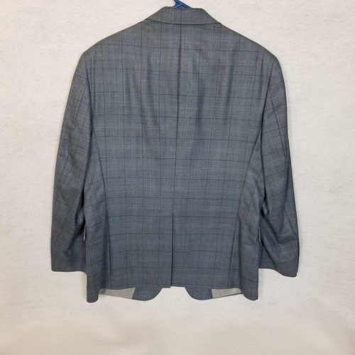 HART SCHAFFNER MARX for Dillard's USA Windowpane Sport Coat Blue Gray Size 40S - Picture 4 of 9