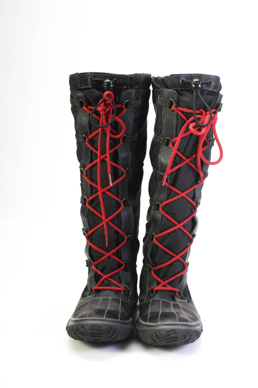 Pajar Womens Lace Up Mid Calf Ski Boots Black Siz… - image 2