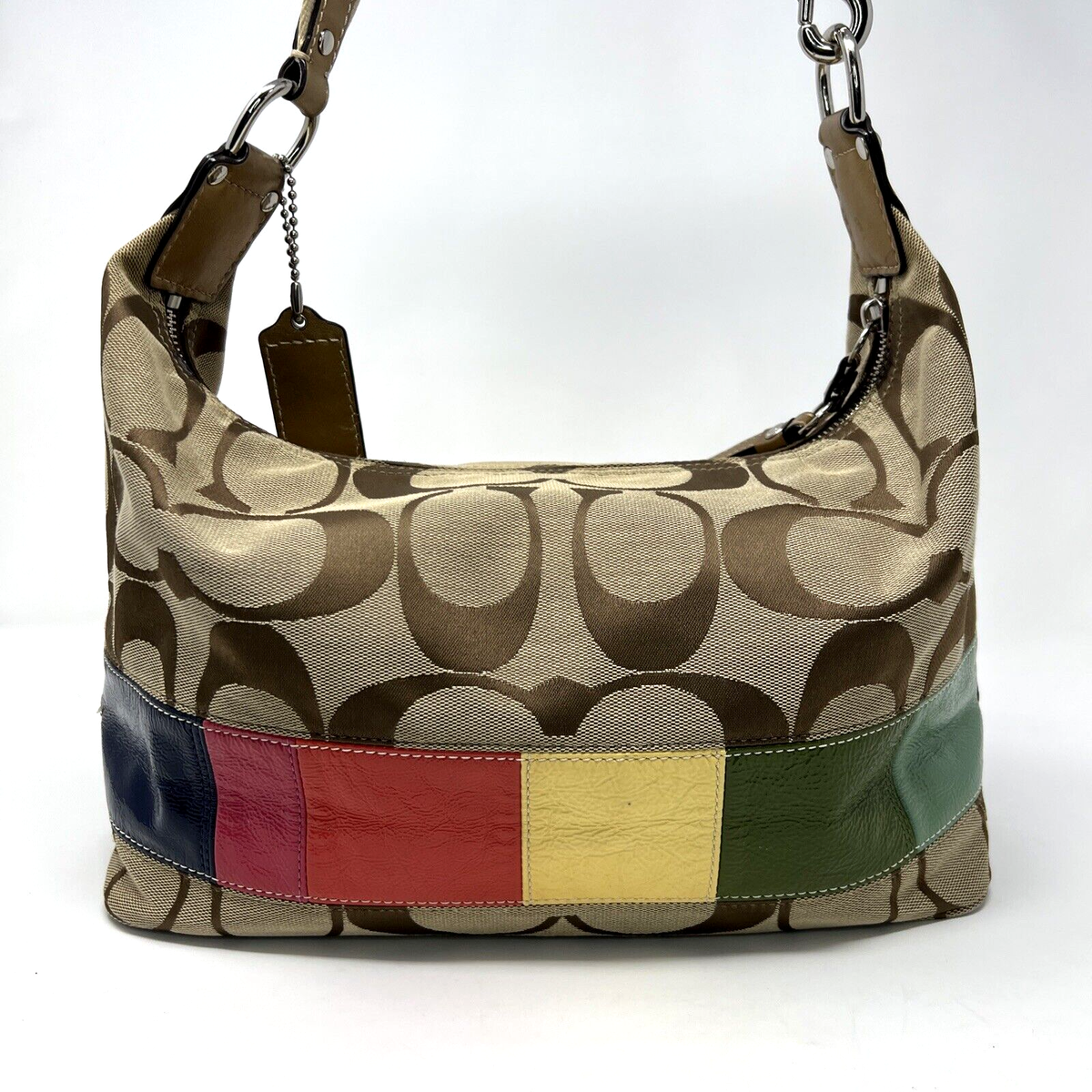 Coach Signature Stripe Multi Color Shoulder Bag | eBay UK