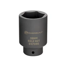 Powerbuilt 1/2 Inch Drive x 38 MM Axle Nut Socket - 647080