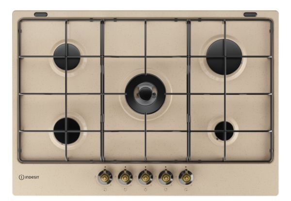 Indesit th752/i(av) piano cottura 75cm a gas ad incasso 5 fuochi colore avena