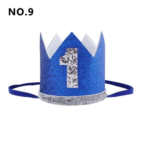 Children Baby First 1st Birthday Party Crown Prince Headband Hat Photo Prop - Picture 11 of 24