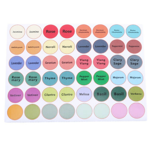 Oil Bottle Labels Rounded Tag Stickers Adhesive Makeup Bottle Decal Label CB - Zdjęcie 1 z 7