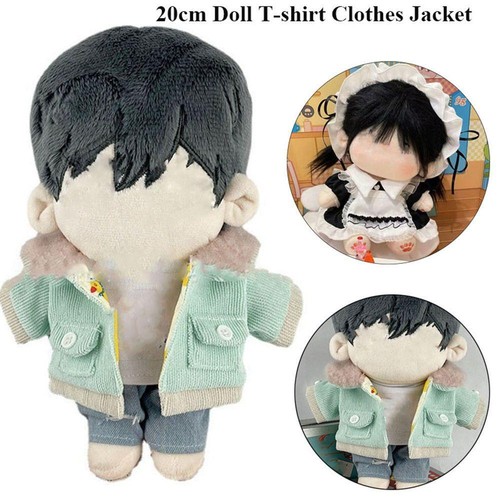 1set Handmade 10/20cm Doll Clothes Maid Dress Headband Apron Kpop Plush Dolls Ou - Picture 7 of 37