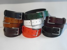 Image of B5 NIC 38 MM WIDE LEATHER UNISEX BELTS 8 DIFFERENT COLOURS MADE TO ORDER S - XXL