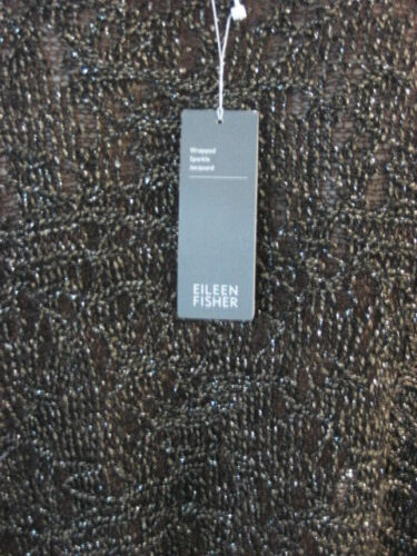 Suéter EILEEN FISHER Bronce Brillante Jacquard Caja Corta S Pequeño Nuevo con Etiquetas $238 - Imagen 4 de 6