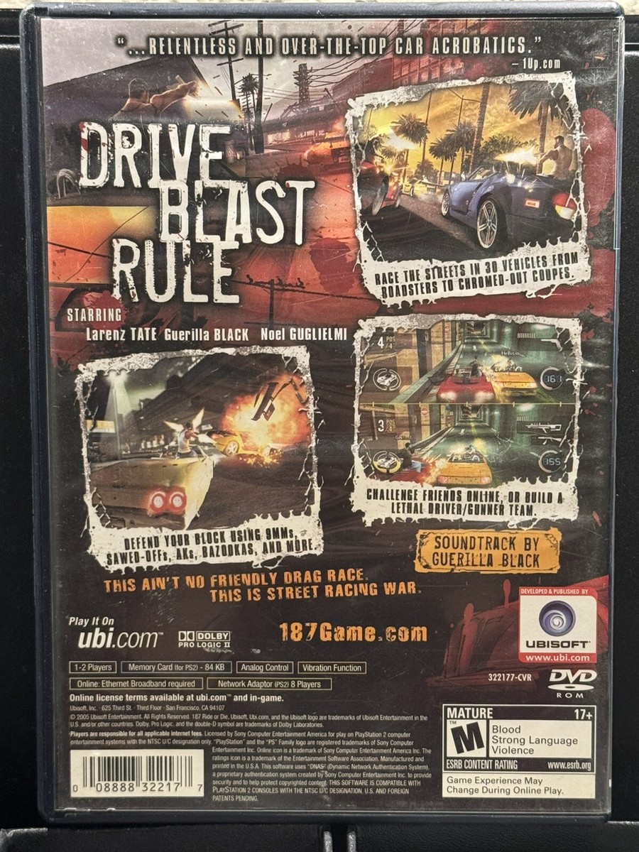 PlayStation 2 187 Ride or Die (2005 Ubisoft Mature) | eBay