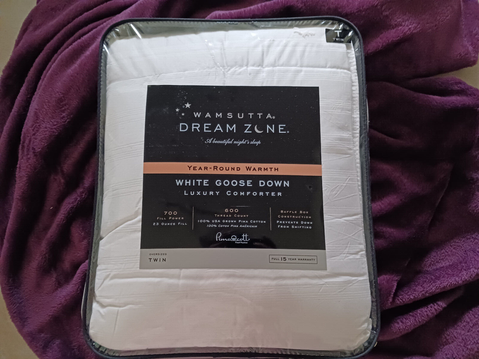 wamsutta dream zone year round warmth white goose down comforter