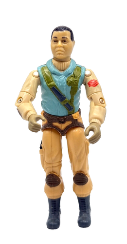 UNCRACKED Elbows COMPLETE 1983 GI Joe AIRBORNE w/ FILE CARD + Original Backpack - Picture 8 of 11