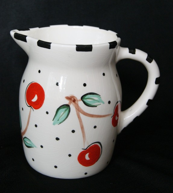 Mary Engelbreit Cherry Pitcher Gaetano Pottery USA eBay