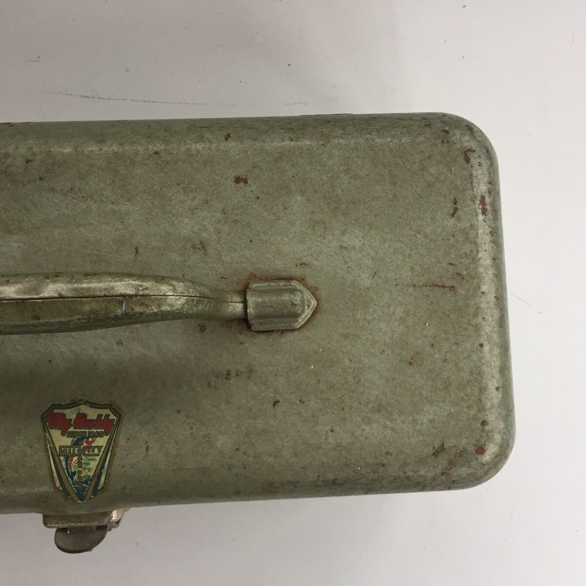 Vintage My Buddy Metal Fishing Blue Tackle Box 2 Trays with Vintage My Buddy Metal Fishing Blue Tackle Box 2 Trays with