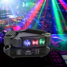 60W Spider Moving Head Light 9 RGB LED DMX DJ Stage Party Moving Beam Lighting