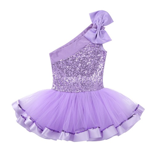 Girls Ballet Dress Lyrical Leotard Gymnastic Sequin Irregular Tutu Skirt Costume - Foto 56 di 62