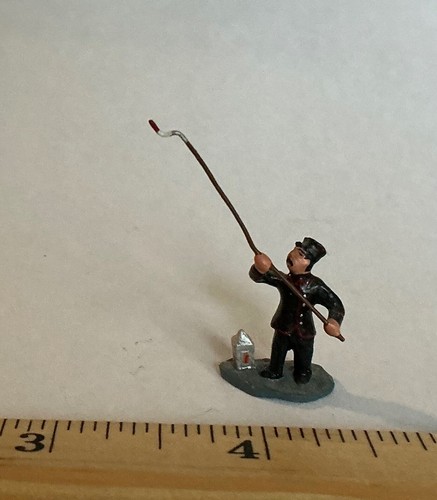J Carlton Gault French Miniature Man Replacing Bulbs in Street Lamps