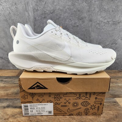 Nike Reactx Pegasus Trail 5 Size 10.5 Mens Summit White Sail Shoes