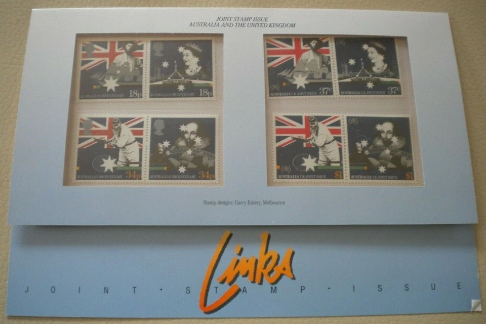 HERITAGE IN STAMPS JOINT STAMP ISSUE AUSTRALIA & BRITAIN 8 MNH STAMPS AND BOOK - Image 2 of 4