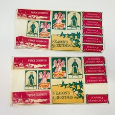 Vtg 1970's Stickers Merry Christmas Noel Seasons Greetings Peace on Earth