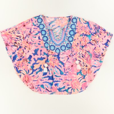 Lilly Pulitzer Britta Tunic Swirling Seadream Top Women's