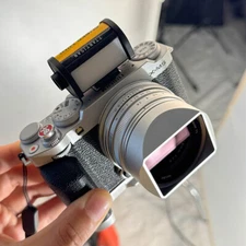fit for VOIGTLANDER ULTRON 27mm F2 Metal Bayonet Square Lens hood With Metal Cap