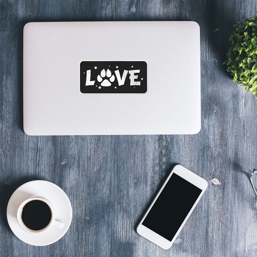 Calcomanía adhesiva de vinilo Love Dog con eslogan para parachoques de coche - Imagen 3 de 4